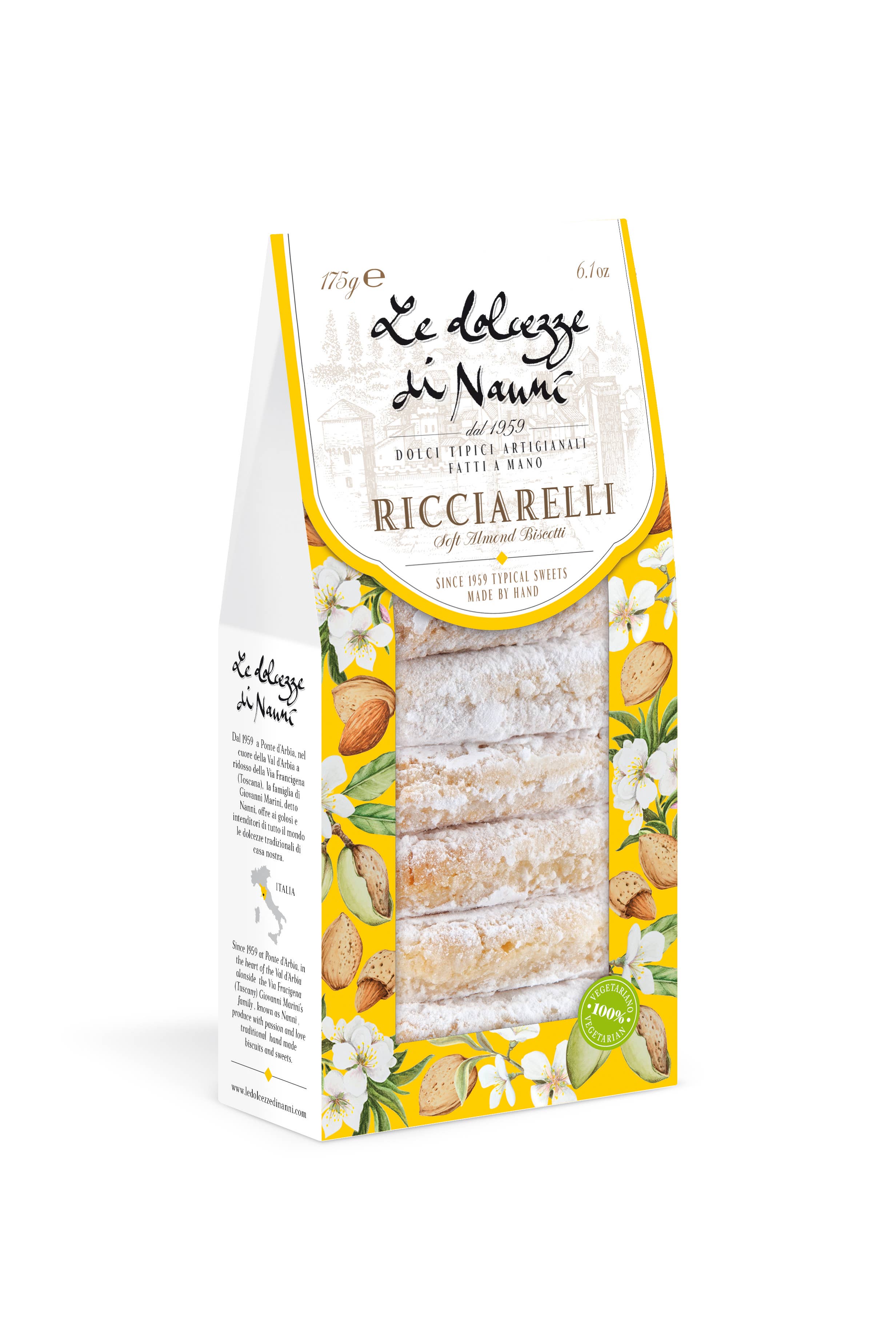 Ricciarelli, dolcetto morbido alle mandorle fatto in Italia