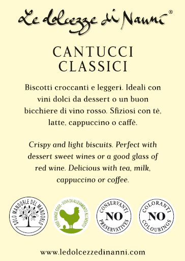 Cantucci Biscotti alla mandorla fatti a mano, Italia, T