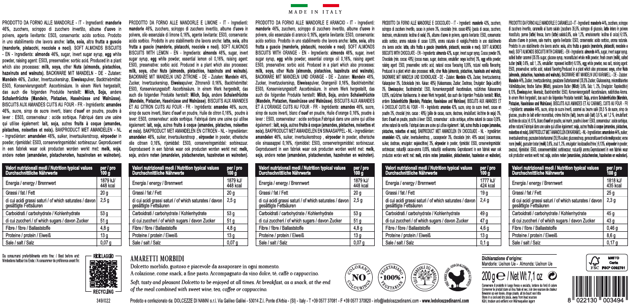 Dolcetti misti morbidi ,box  regalo, Primavera, Italia